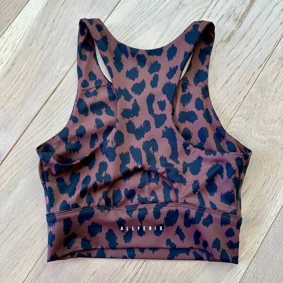 Anthropologie AllFenix Leopard Sports Bra Small - Picture 4 of 6